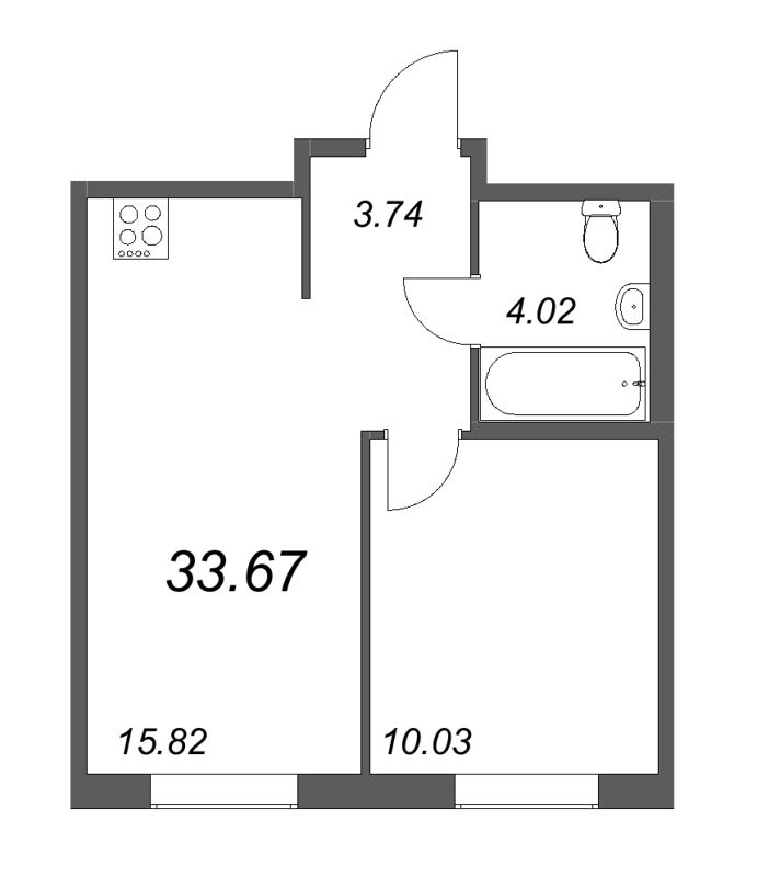 Продажа 1-комн квартиры в новостройке Бугры п.,  к. 3.11