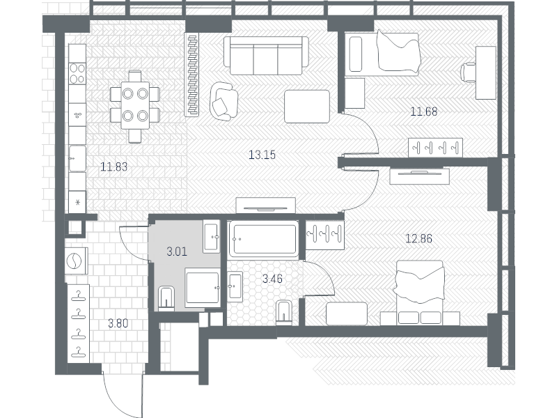 Продажа 2-комн квартиры в новостройке Москва г., Веткина ул.,  к. Башня-А