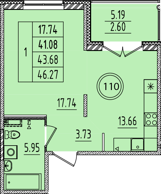 Продажа 1-комн квартиры в новостройке Шушары п., Кокколевская ул.,  к. 3