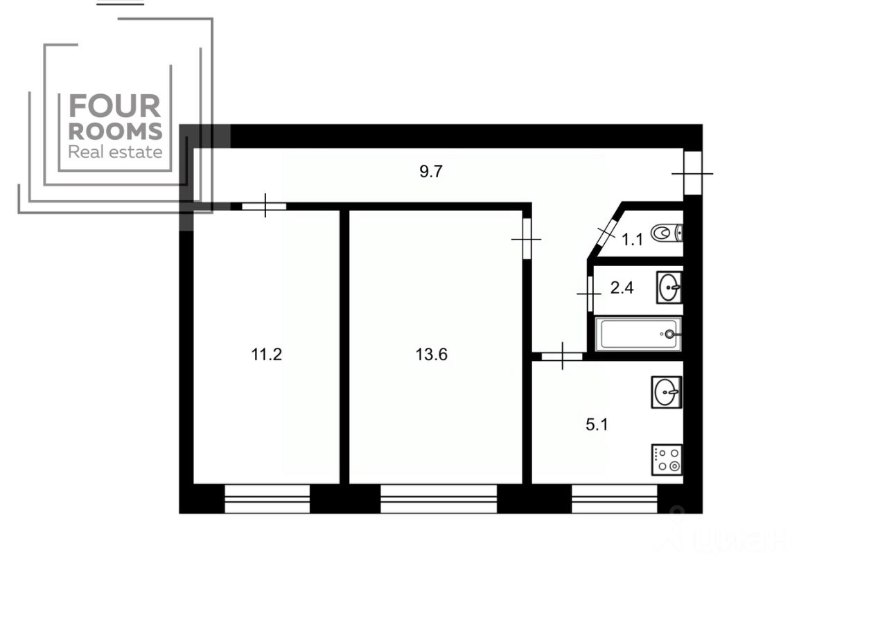 Продажа 2-комн квартиры на вторичном рынке Колпино, Октябрьская улица, 39