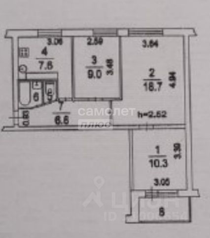 Продажа 3-комн квартиры на вторичном рынке Люберцы, улица С.П. Попова, 46