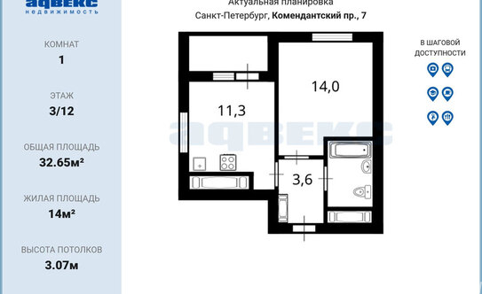 Продажа 1-комн квартиры на вторичном рынке Парашютная улица,  д. 79 к2
