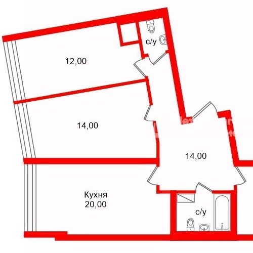 3-комн квартира проспект Обуховской обороны, 110К1