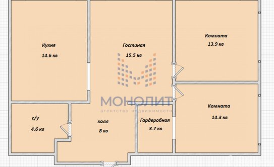 Продажа 3-комн квартиры на вторичном рынке Озёрная улица,  д. 1 к2/6