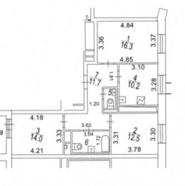 Продажа 3-комн квартиры на вторичном рынке Николая Озерова ул,  д. 2 к1