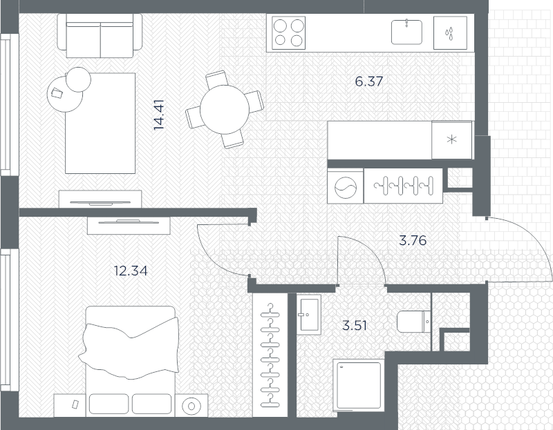 Продажа 1-комн квартиры в новостройке Москва г., Веткина ул.,  к. Башня-А