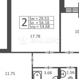 Продажа 2-комн квартиры на вторичном рынке улица Молодцова