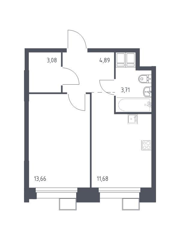 Продажа 1-комн квартиры в новостройке Дудкино д., Цветочная ул.,  к. 2.2