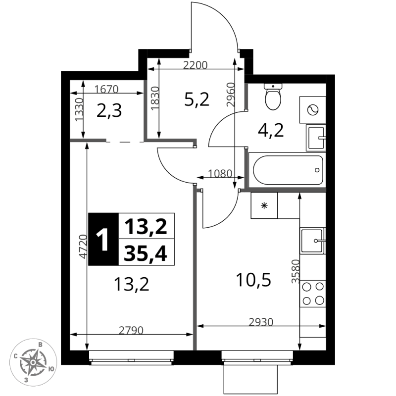 Продажа 1-комн квартиры в новостройке Москва г., Амурская ул.,  к. 2