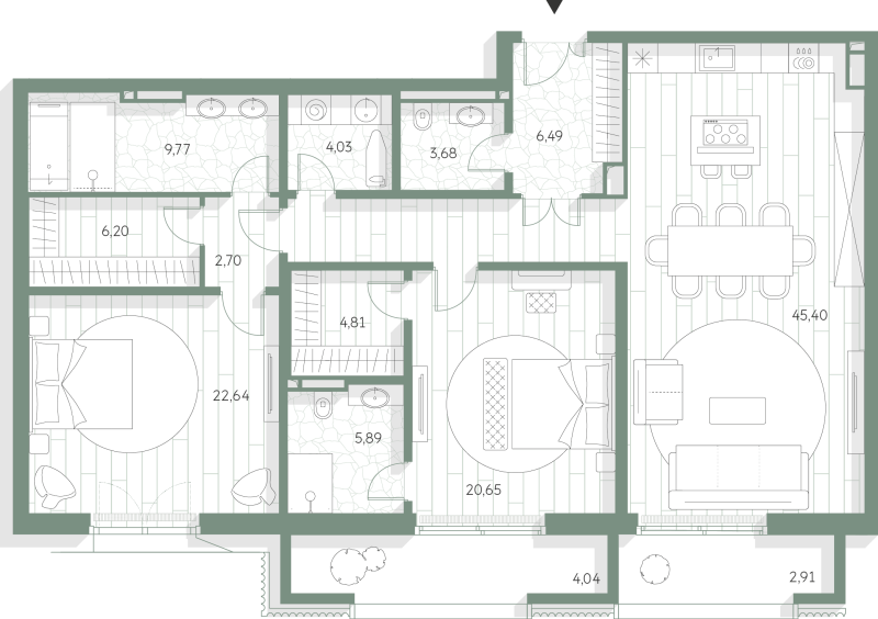 Продажа 2-комн квартиры в новостройке Москва г., Крестовоздвиженский пер.,  к. 1