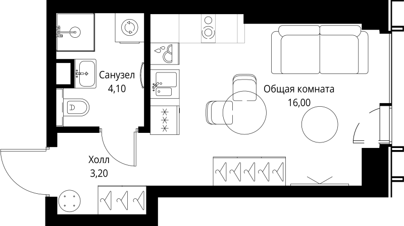 Продажа студии Москва г., Верейская ул.,  к. Indigo 6