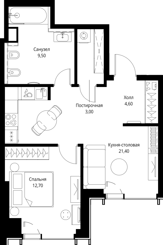 Продажа 1-комн квартиры в новостройке Москва г., Верейская ул.,  к. 1.6
