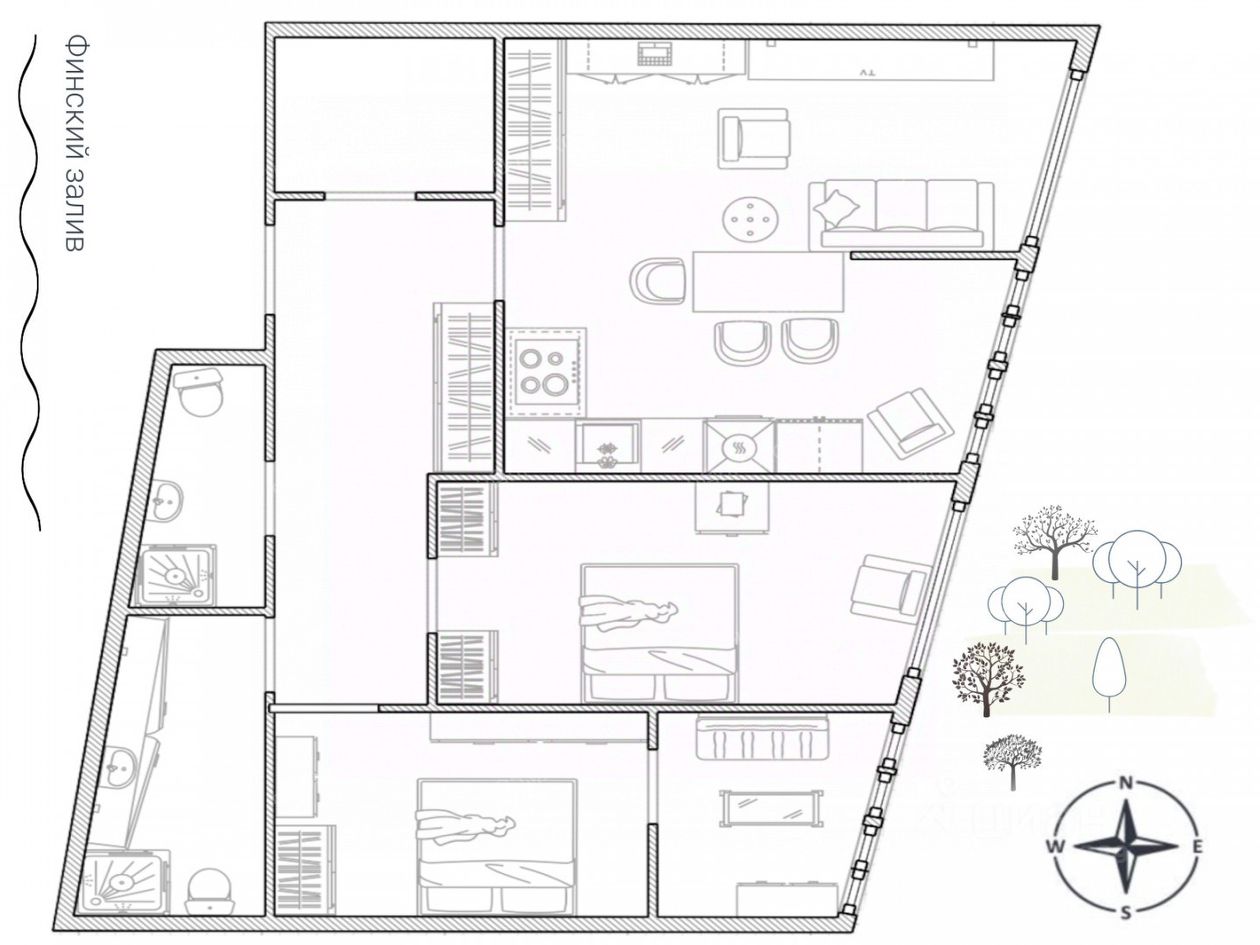 Продажа 3-комн квартиры на вторичном рынке Сестрорецк, дорога Таможенная, 11к1с1