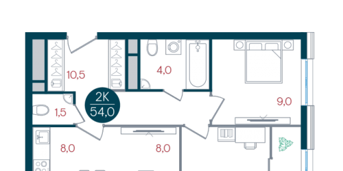 2-комн квартира Москва г., Кавказский б-р,  к. 3