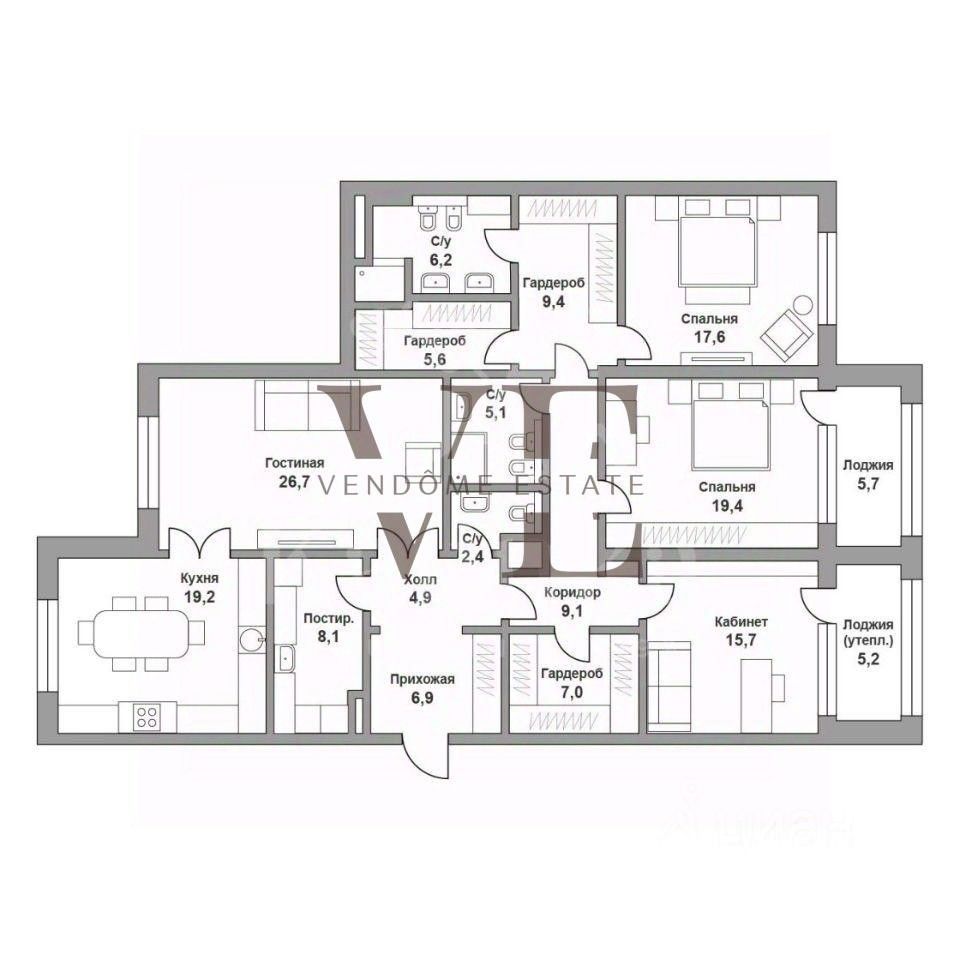 Продажа 4-комн квартиры на вторичном рынке Погодинская улица, 2