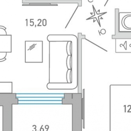 Продажа 1-комн квартиры в новостройке наб Чёрной речки,  д. 1