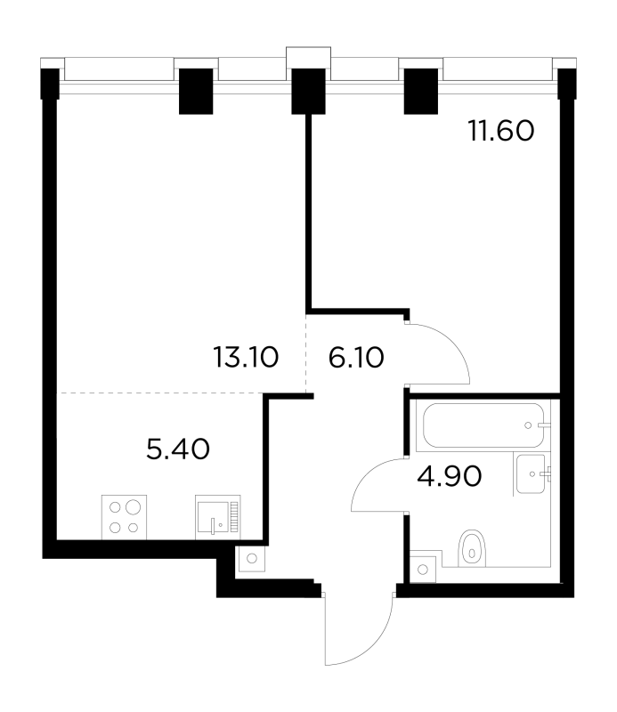 Продажа 1-комн квартиры в новостройке Москва г., Адмирала Макарова ул.,  к. 1