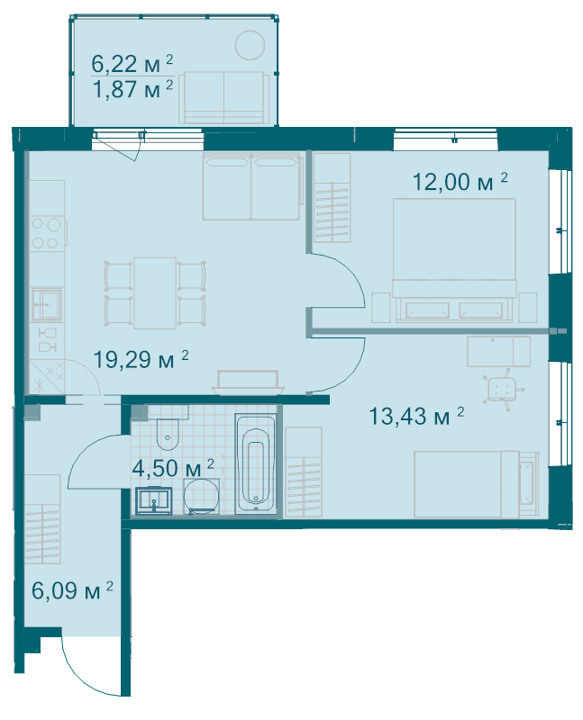 Продажа 2-комн квартиры в новостройке Всеволожск г., Дорога Жизни ш.,  к. 4.8