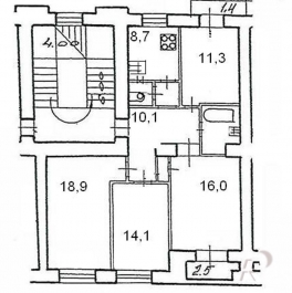 Продажа 4-комн квартиры на вторичном рынке Зои Космодемьянской ул ,  д. 3