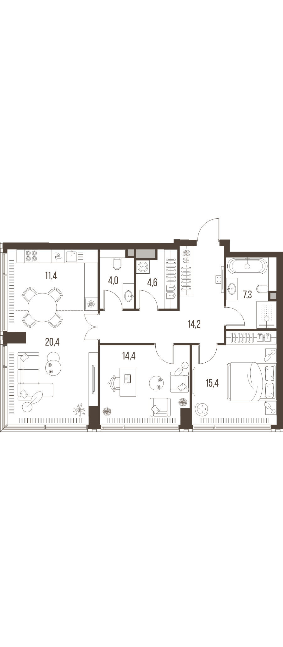 Продажа 2-комн квартиры в новостройке Москва г., Летниковская ул.,  к. 4
