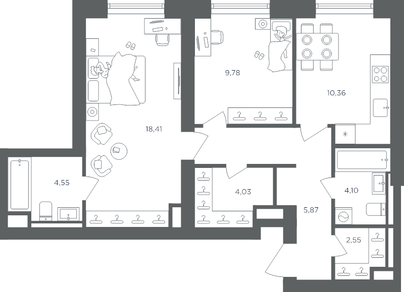 Продажа 2-комн квартиры в новостройке Москва г., Южнопортовая ул.,  к. 2