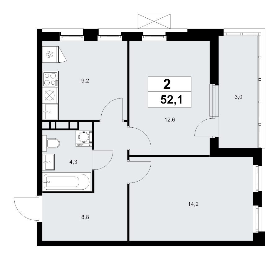 Продажа 2-комн квартиры в новостройке Коммунарка п., Эдварда Грига ул.,  к. 18.1.3