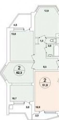 Планировка ЖК Град Московский, 32.5 м2