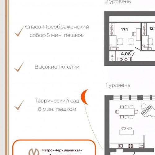 4-комн квартира Фурштатская улица, 19