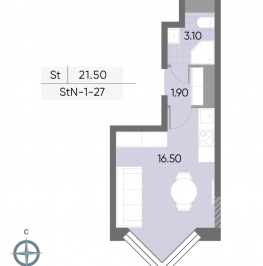 Продажа студии Борисовские Пруды улица, д.1