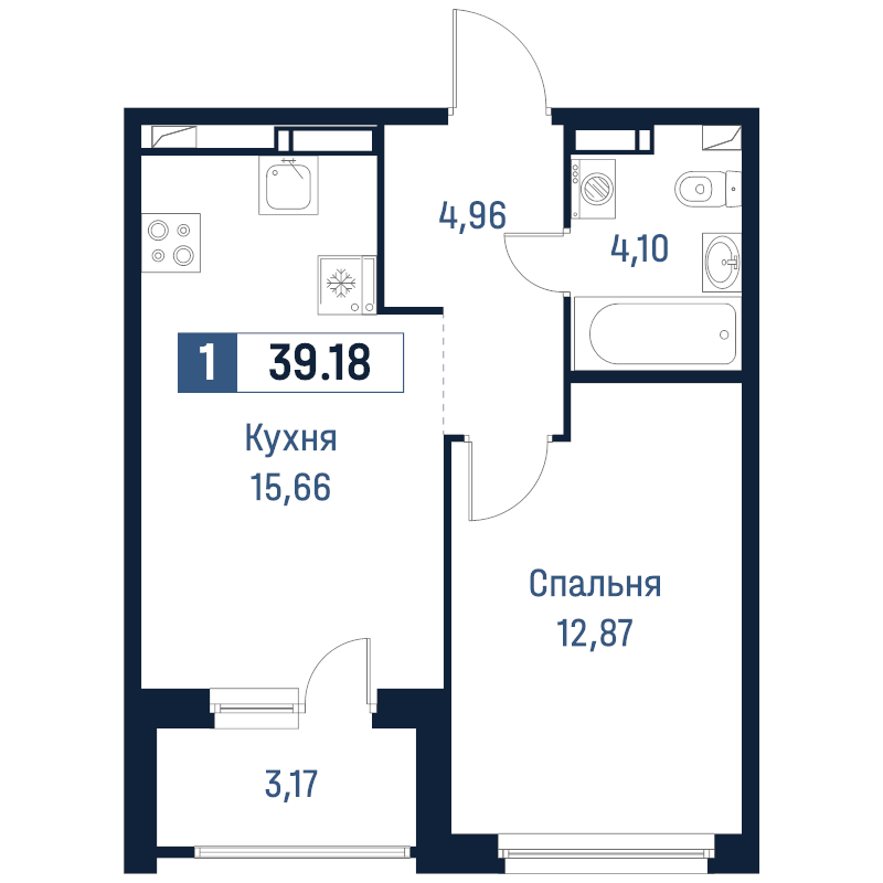 Продажа 1-комн квартиры в новостройке Мурино п., Романовская ул.,  к. 2