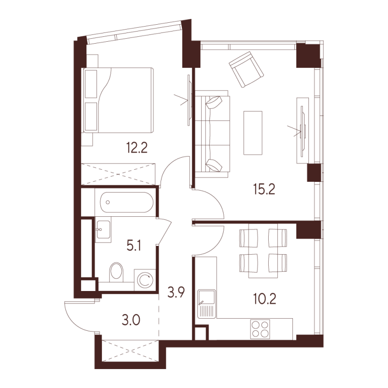 Продажа 2-комн квартиры в новостройке Москва г., Куусинена ул.,  к. B