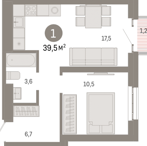 1-комн квартира Москва г., Тагильская ул.,  к. 1