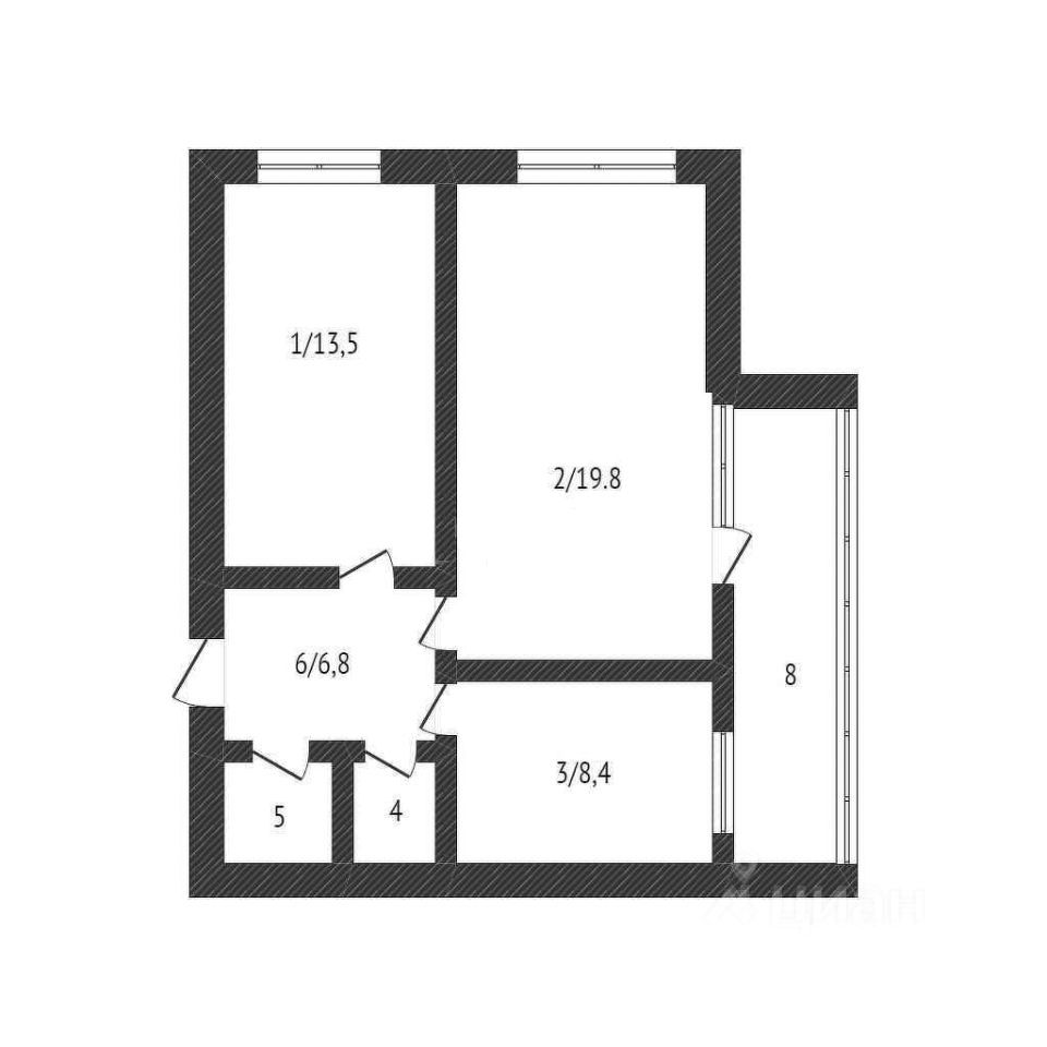 Продажа 2-комн квартиры на вторичном рынке Балашиха, Заречная улица, 16