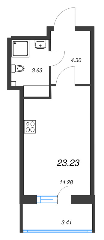 Продажа студии Янино-1 д., Заводская ул.,  к. В