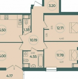 Продажа 3-комн квартиры в новостройке Курская улица,  д. 12