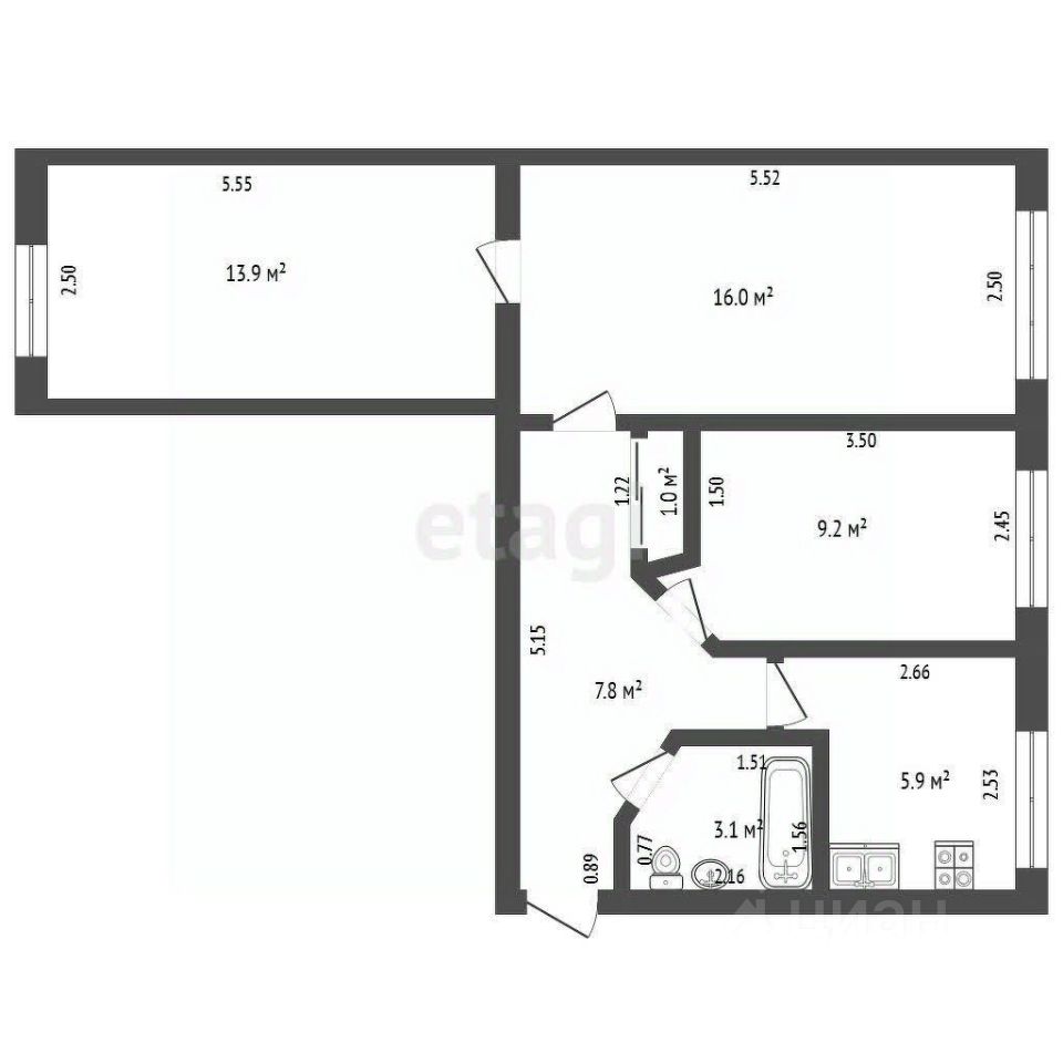 Продажа 3-комн квартиры на вторичном рынке Луховицы, улица Мира, 36