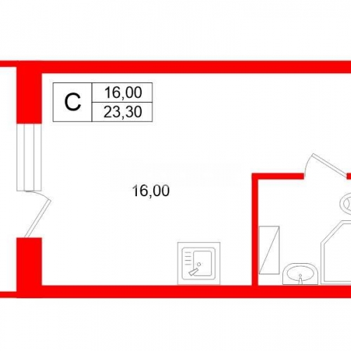 Студия деревня Малое Верево, деревня Малое Верево, ул Кутышева, д 9 к 2