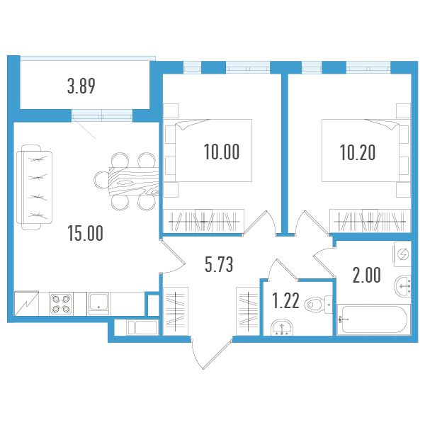 Продажа 2-комн квартиры в новостройке Шушары п., Школьная ул.,  к. 5
