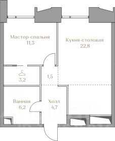 Продажа 1-комн квартиры в новостройке Лужнецкая наб,  д. 2/4 с53А