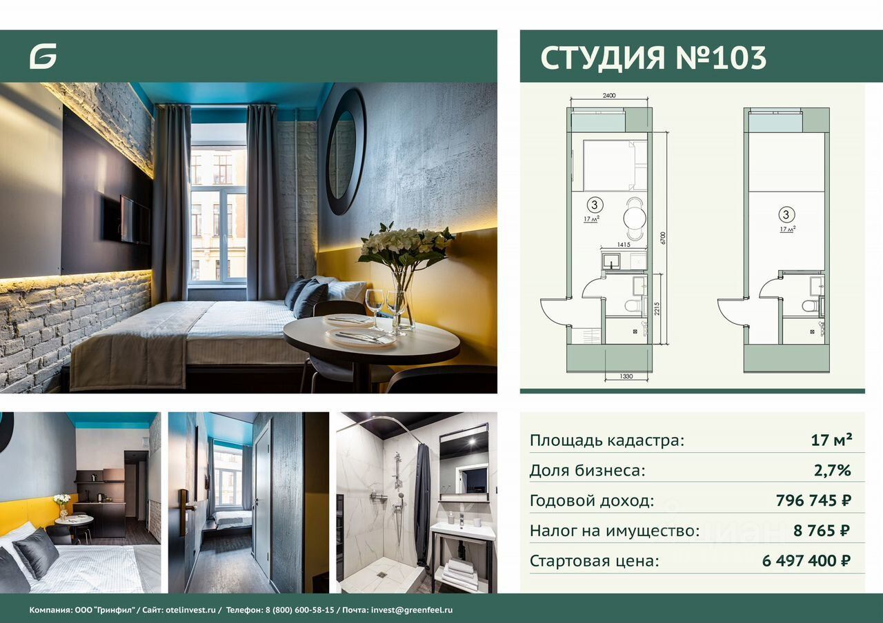 Продажа студии Лермонтовский проспект, 50