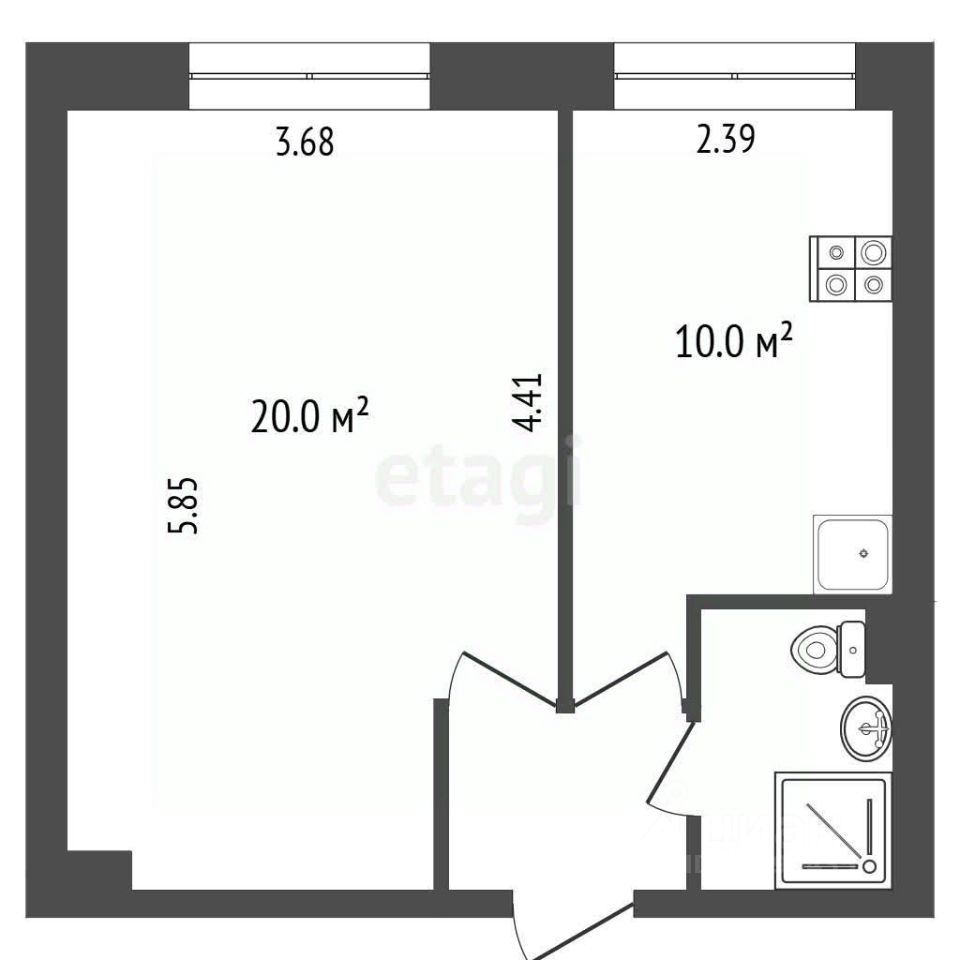 Продажа 1-комн квартиры на вторичном рынке улица Обручева, 61