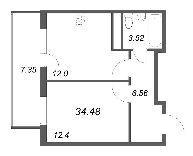 Продажа 1-комн квартиры в новостройке Шушары п., Пулковское ш.,  к. 3.6