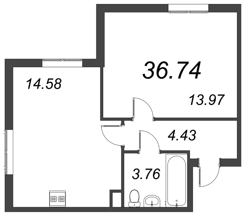Продажа 1-комн квартиры в новостройке Сертолово г., Дмитрия Кожемякина ул.,  к. 1
