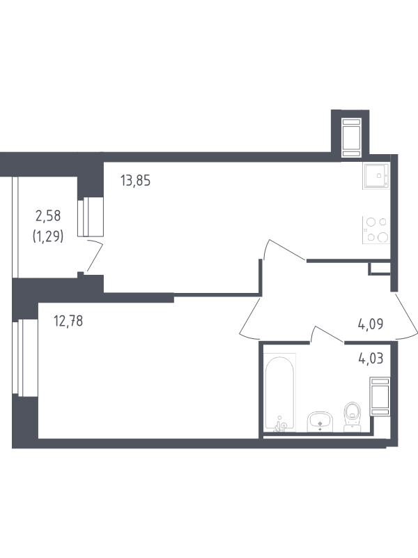 Продажа 1-комн квартиры в новостройке Санкт-Петербург г., Славянская ул.,  к. 39