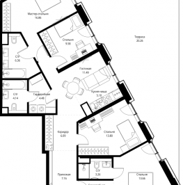 Продажа 4-комн квартиры в новостройке Москва г., Мира пр-кт, к. 2 Продажа 4-комн квартиры в новостройке Москва г., Мира пр-кт, к. 2
