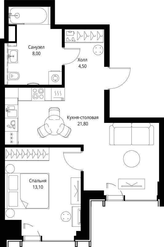 Продажа 1-комн квартиры в новостройке Москва г., Верейская ул.,  к. Indigo 6