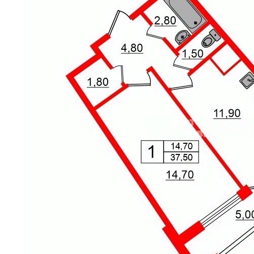 1-комн квартира проспект Александровской фермы, 8