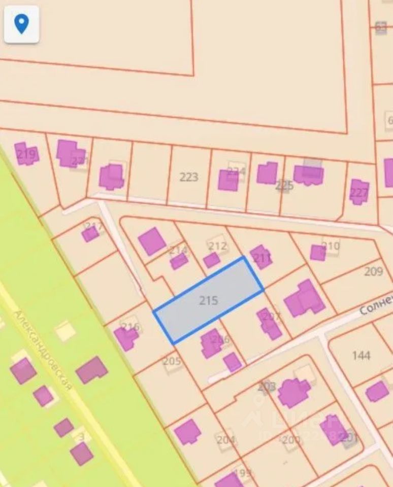 Продажа земли д. Мухоловка, улица Солнечная, 215