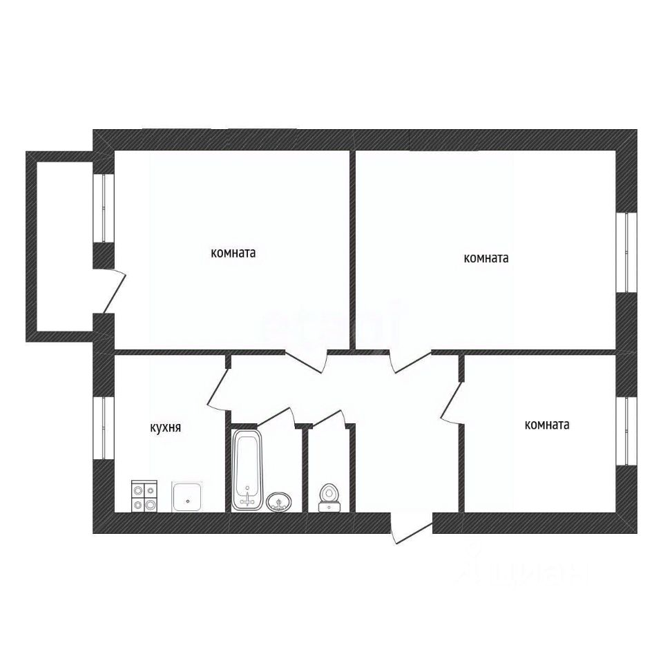Продажа 3-комн квартиры на вторичном рынке Кириши, улица Энергетиков, 7