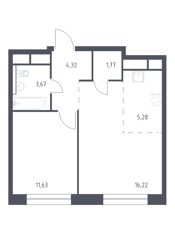 Продажа 1-комн квартиры в новостройке Балашиха г., Павлино мкр.,  к. 8